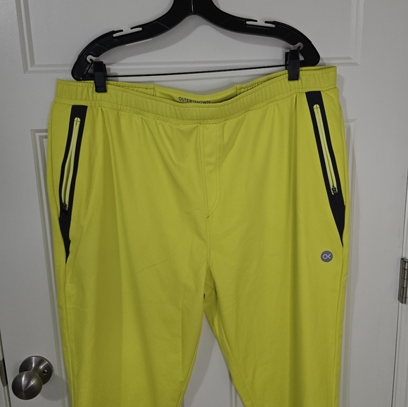 Outerknown Warm-Up Knit Jogger Electric Lime Mid-weight Stretch Men's Size XXL - Picture 3 of 10